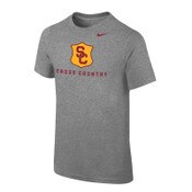 USC Trojans Youth Nike Gray Cross Country Core Cotton T-Shirt